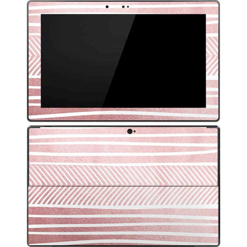 Pink and White Stripes Surface Pro Tablet Skin